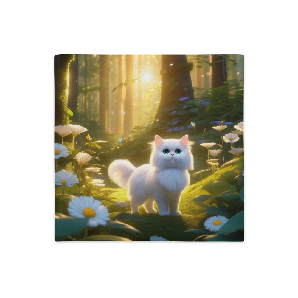 PugMug Custom White Persian Cat Premium Pillow Case