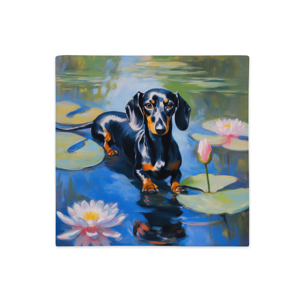 PugMug Custom Black Dachshund Premium Pillow Case