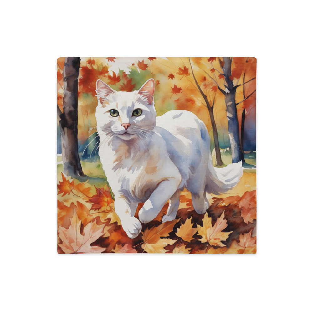 PugMug Custom White Companion Cat Premium Pillow Case