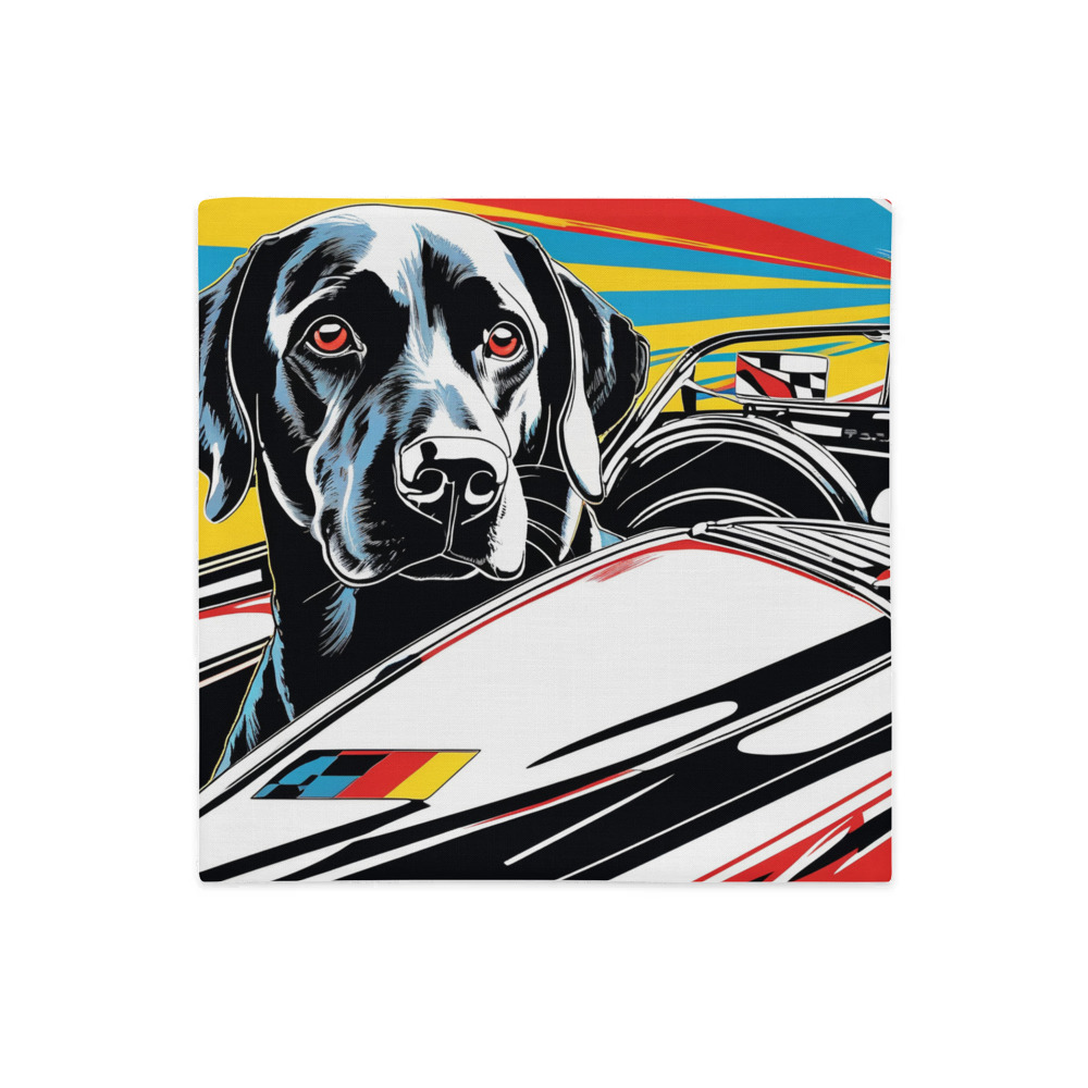 PugMug Custom Black Labrador Retriever Premium Pillow Case