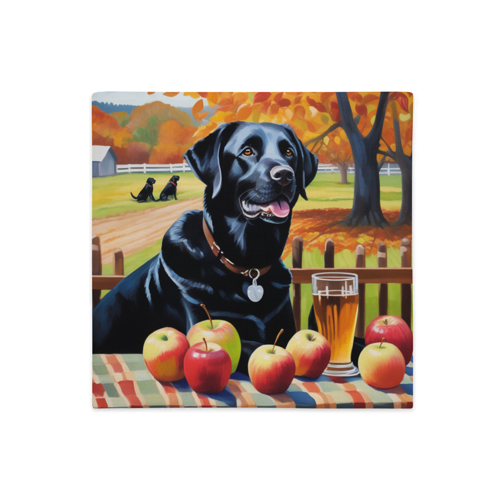 PugMug Custom Black Labrador Retriever Premium Pillow Case