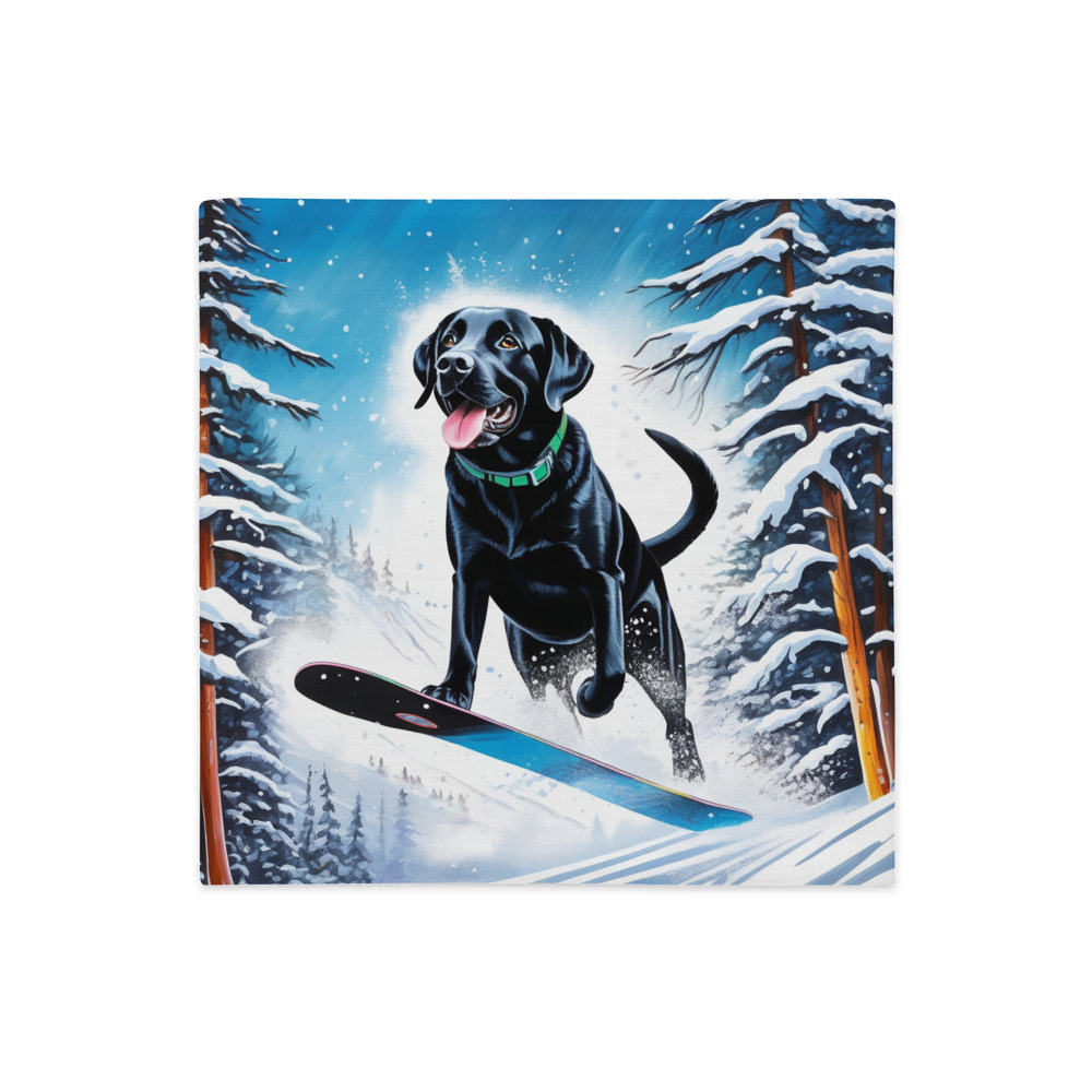 PugMug Custom Black Labrador Retriever Premium Pillow Case