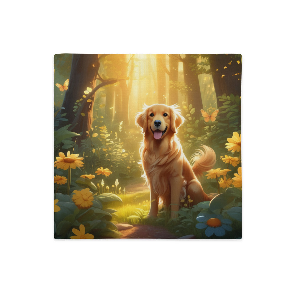 PugMug Custom Golden Retriever Premium Pillow Case