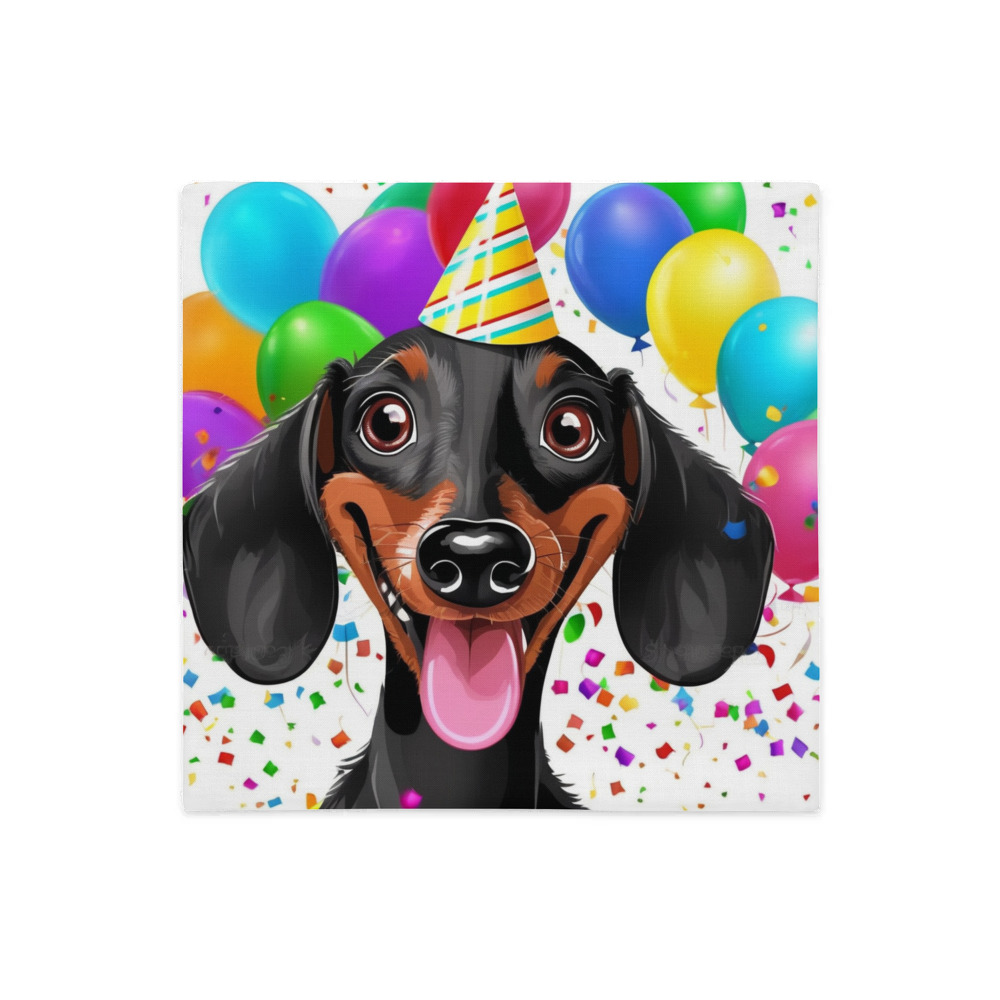 PugMug Custom Black Dachshund Premium Pillow Case