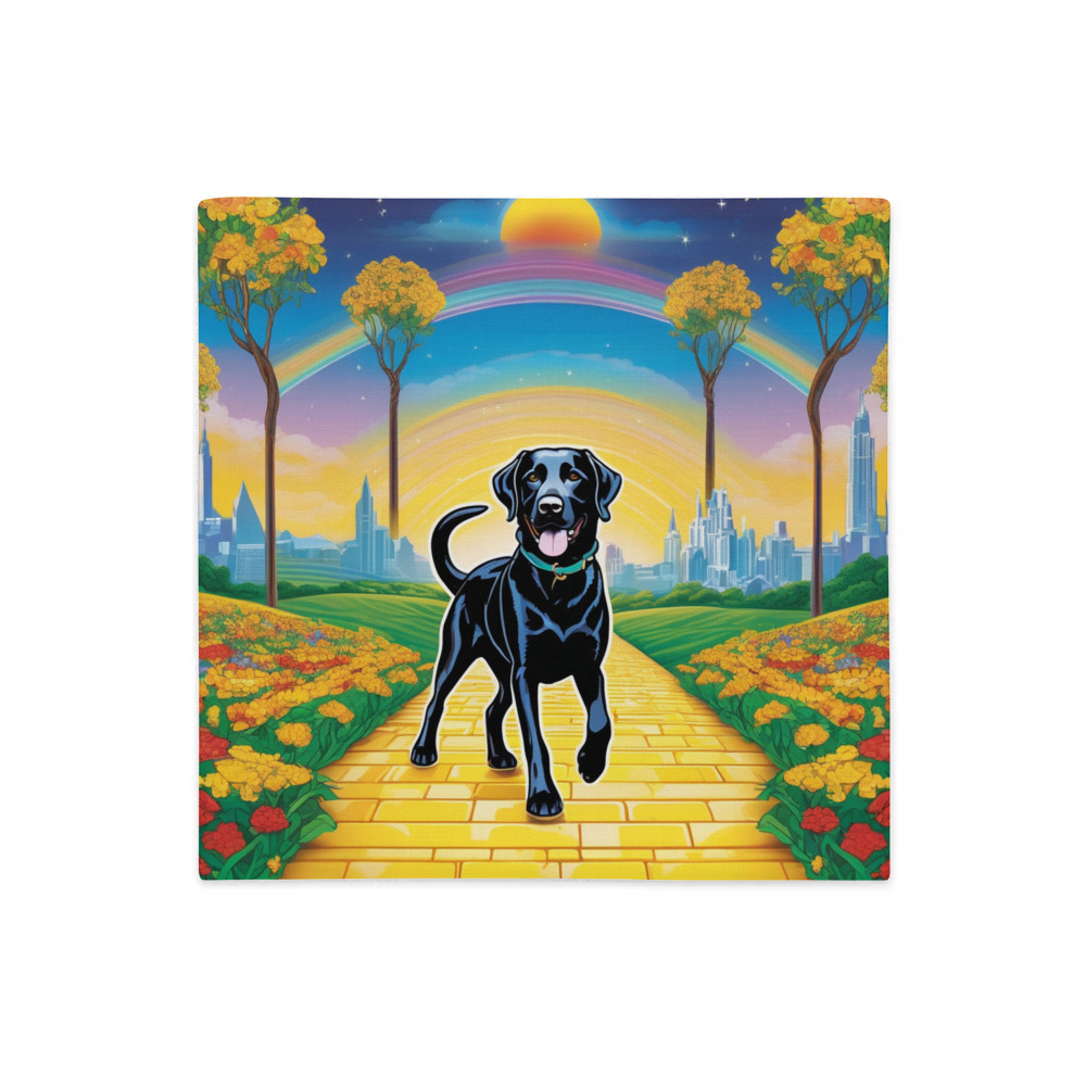 PugMug Custom Black Labrador Retriever Premium Pillow Case