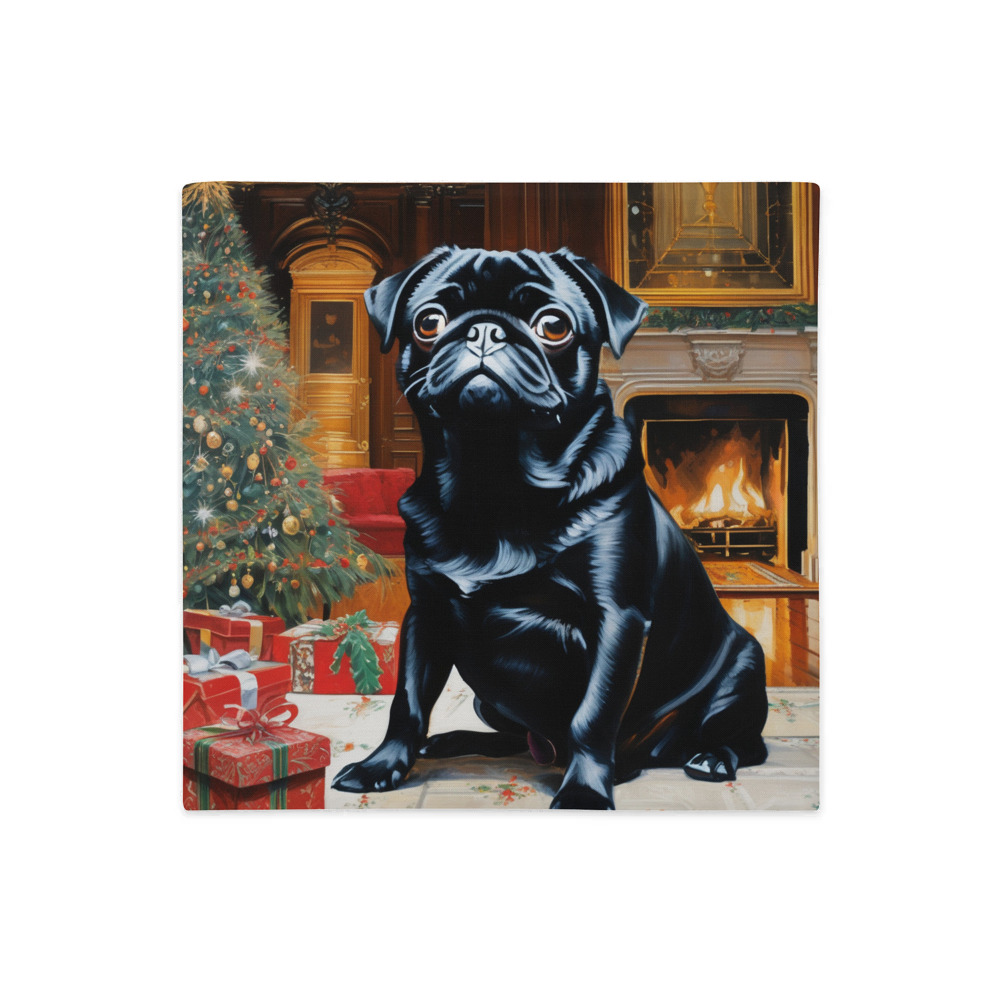 PugMug Custom Black Pug Premium Pillow Case