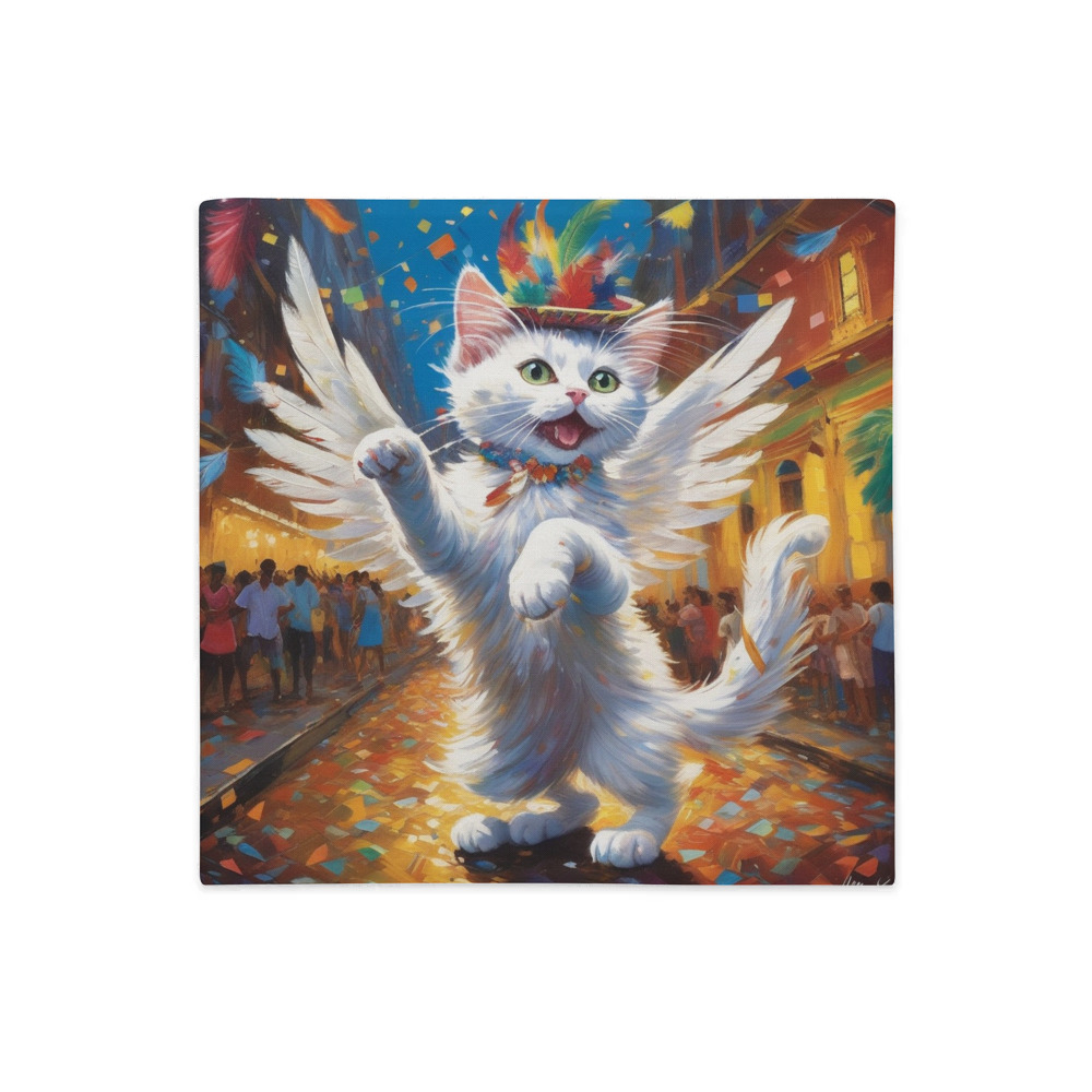 PugMug Custom White Companion Cat Premium Pillow Case