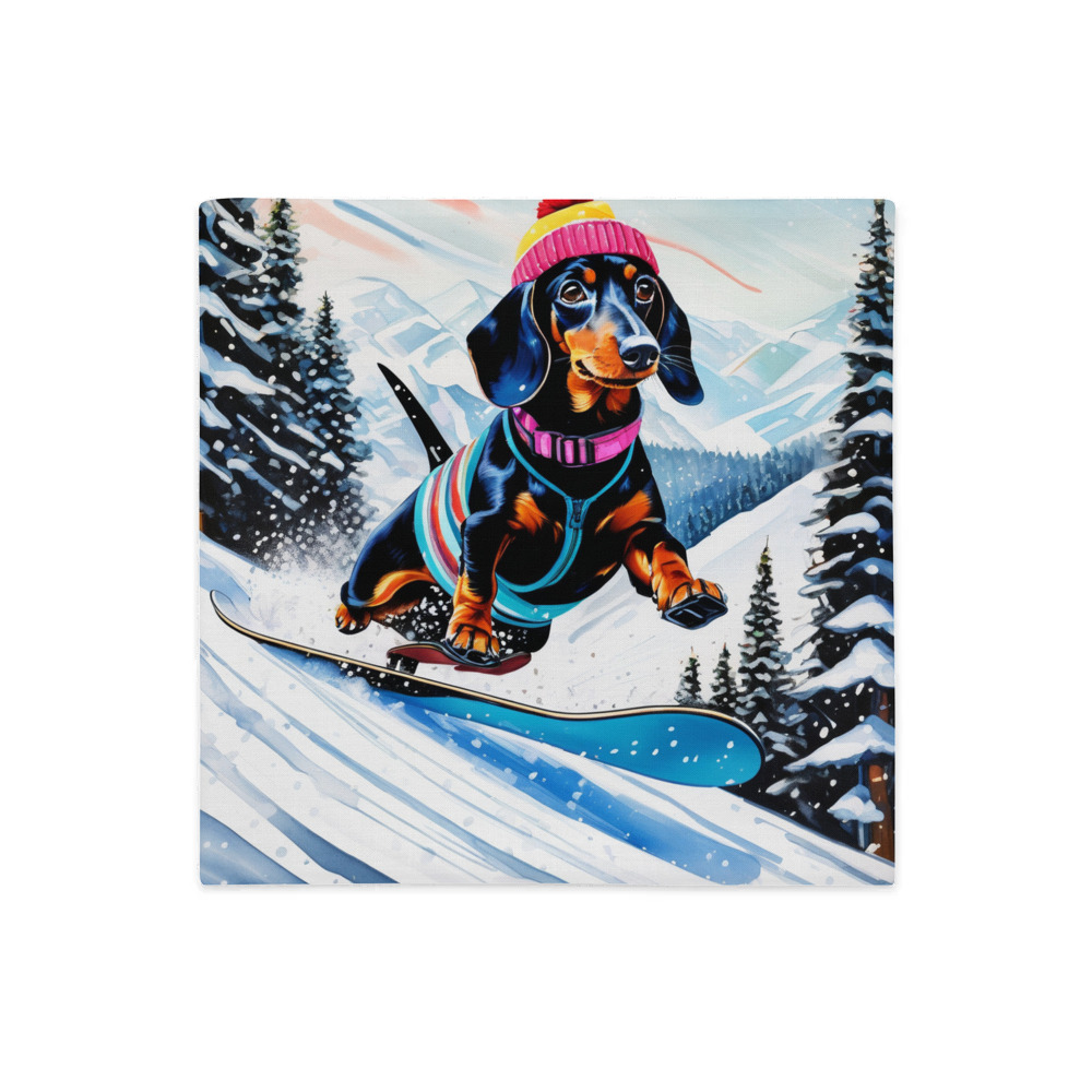 PugMug Custom Black Dachshund Premium Pillow Case