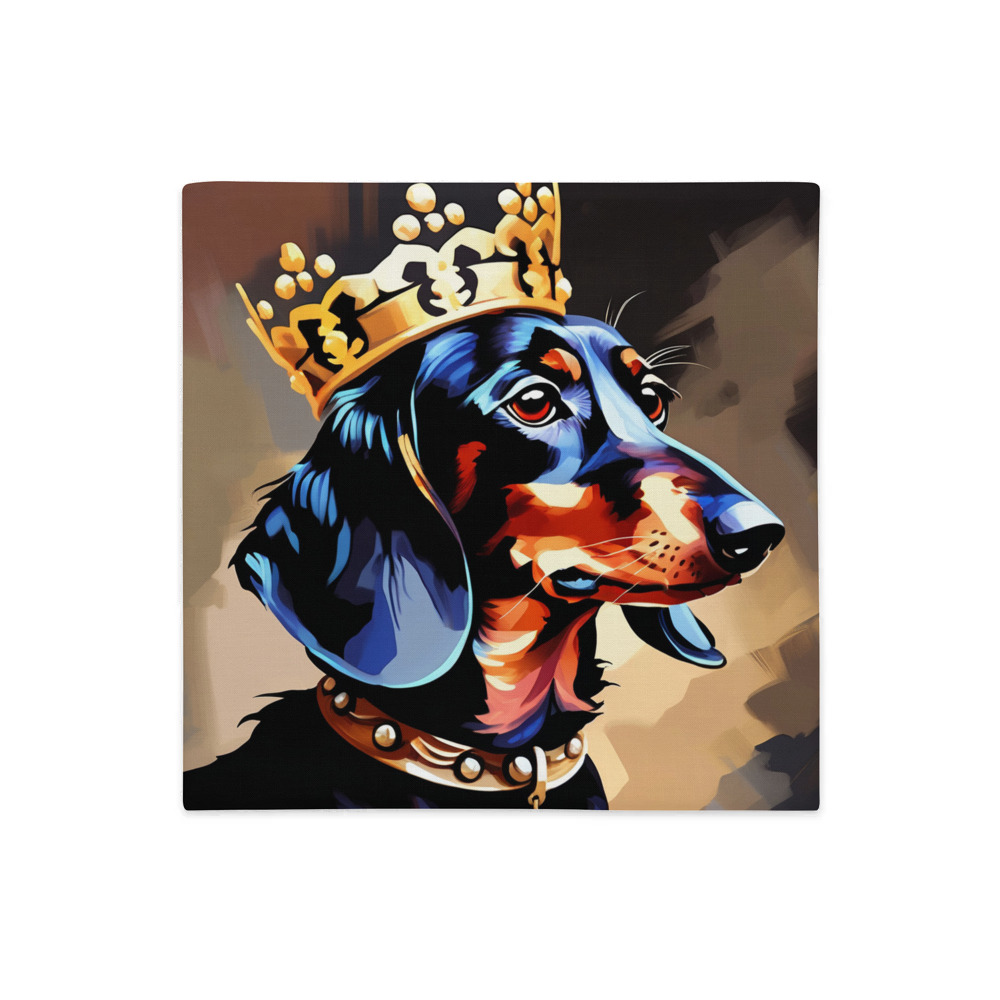 PugMug Custom Black Dachshund Premium Pillow Case