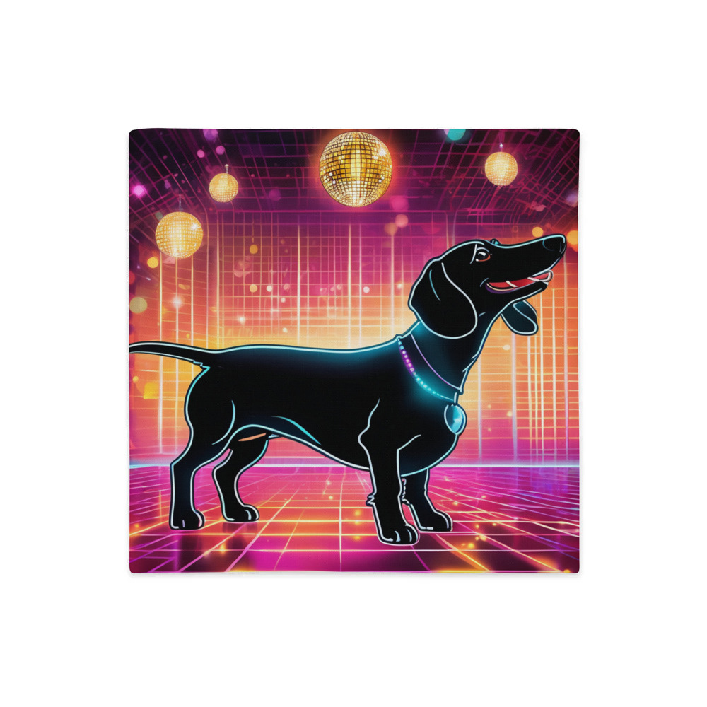 PugMug Custom Black Dachshund Premium Pillow Case