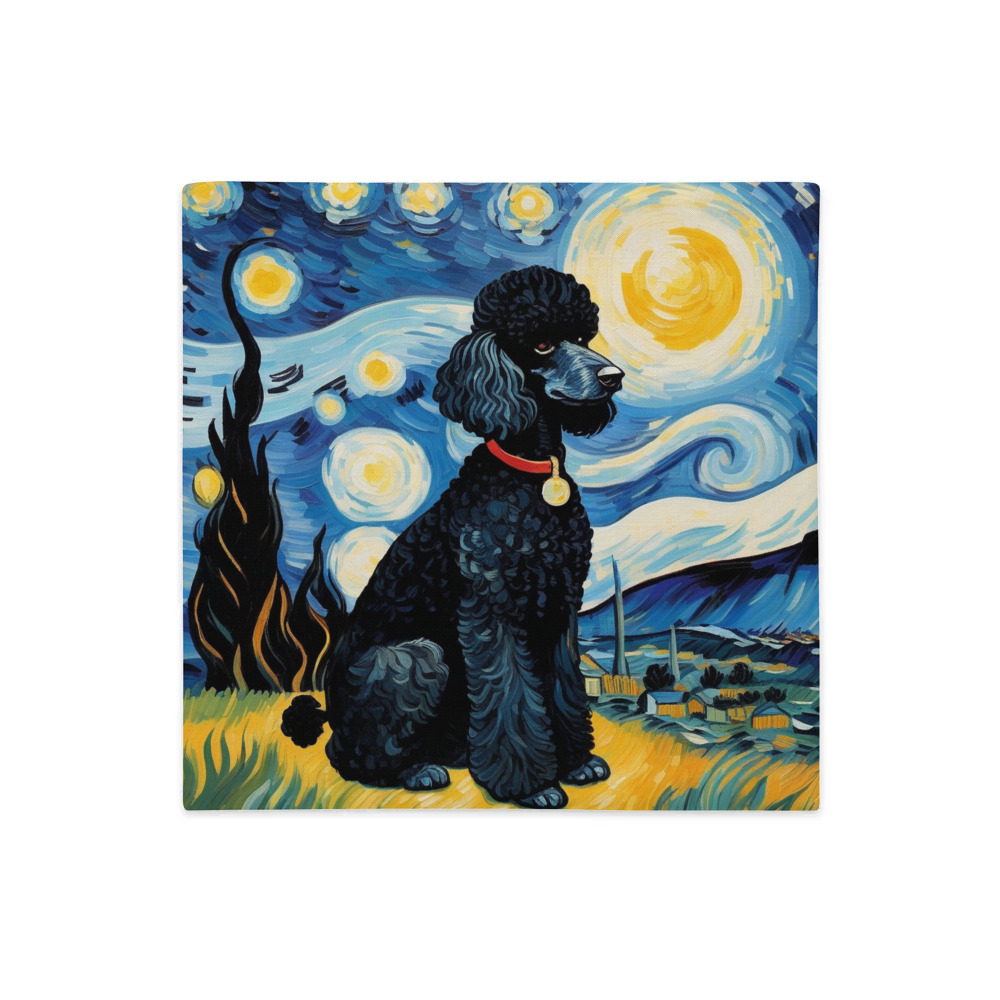PugMug Custom Black Poodle Premium Pillow Case