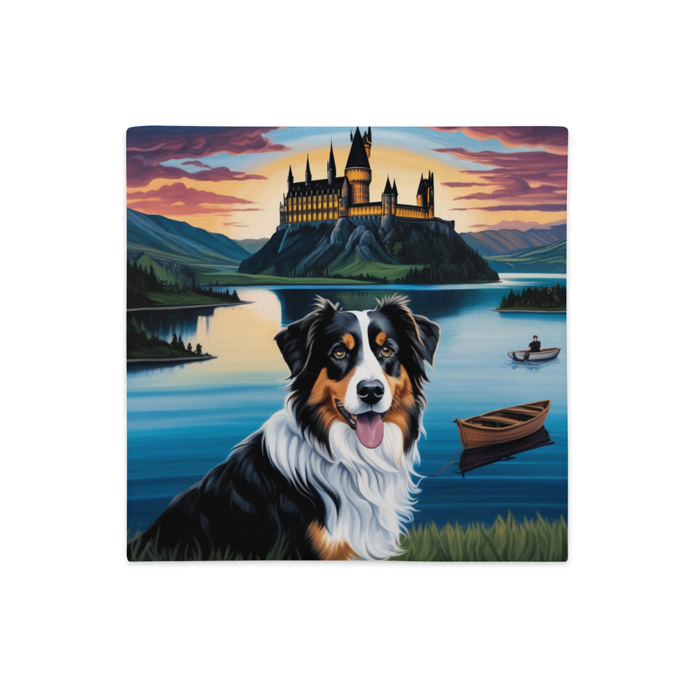 PugMug Custom Miniature American Shepherd Premium Pillow Case