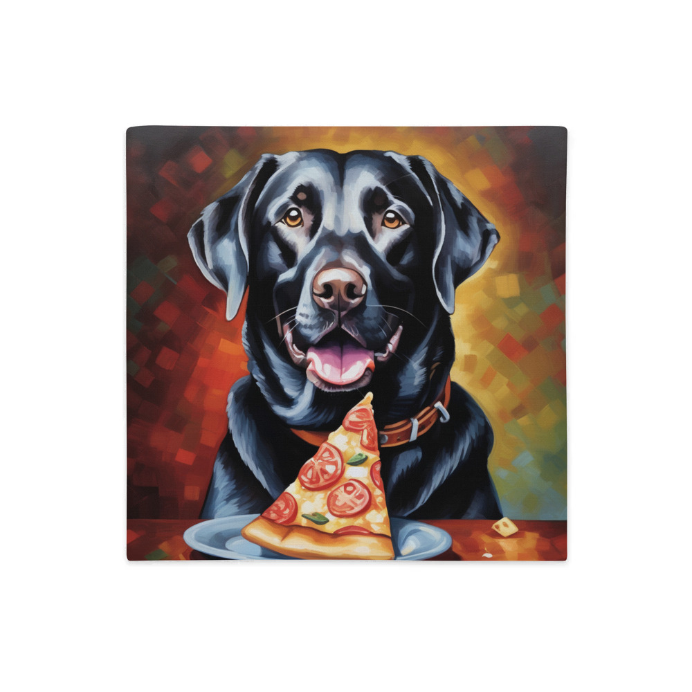 PugMug Custom Black Labrador Retriever Premium Pillow Case