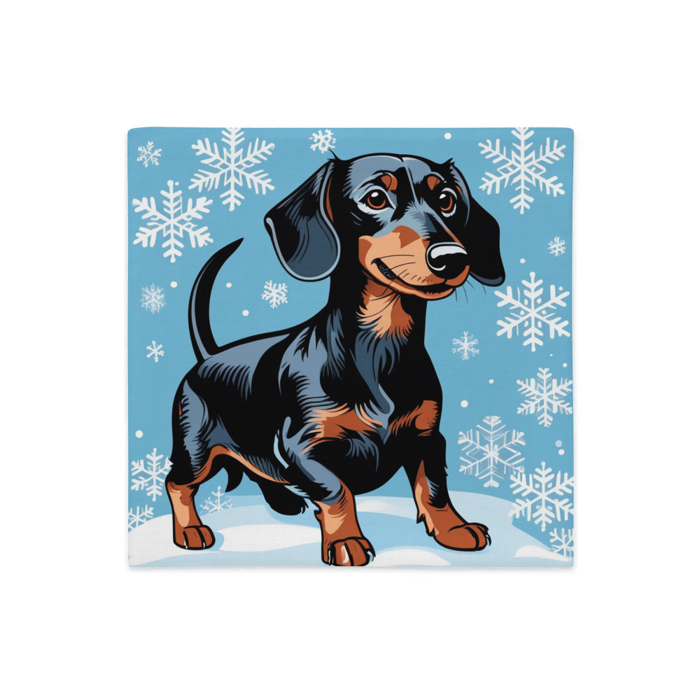 PugMug Custom Black Dachshund Premium Pillow Case