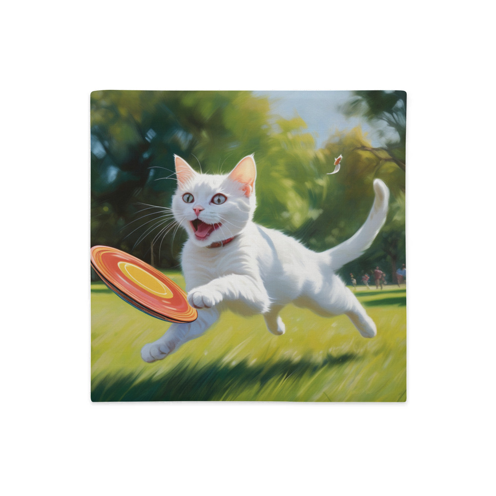 PugMug Custom White Companion Cat Premium Pillow Case