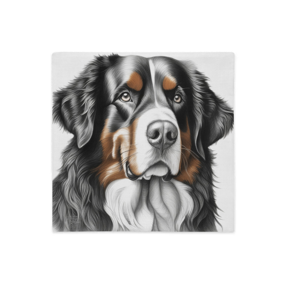 PugMug Custom Bernese Mountain Dog Premium Pillow Case