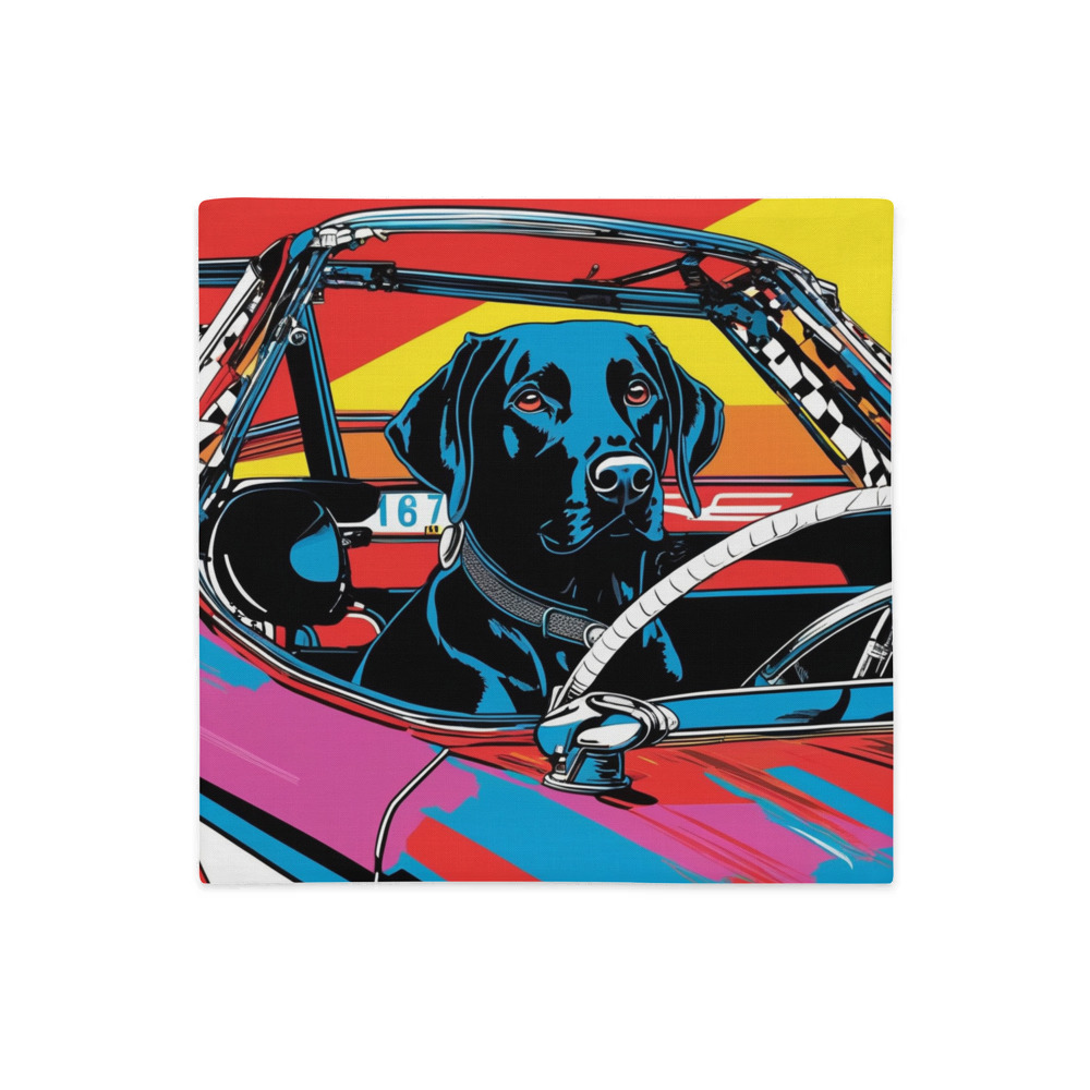 PugMug Custom Black Labrador Retriever Premium Pillow Case