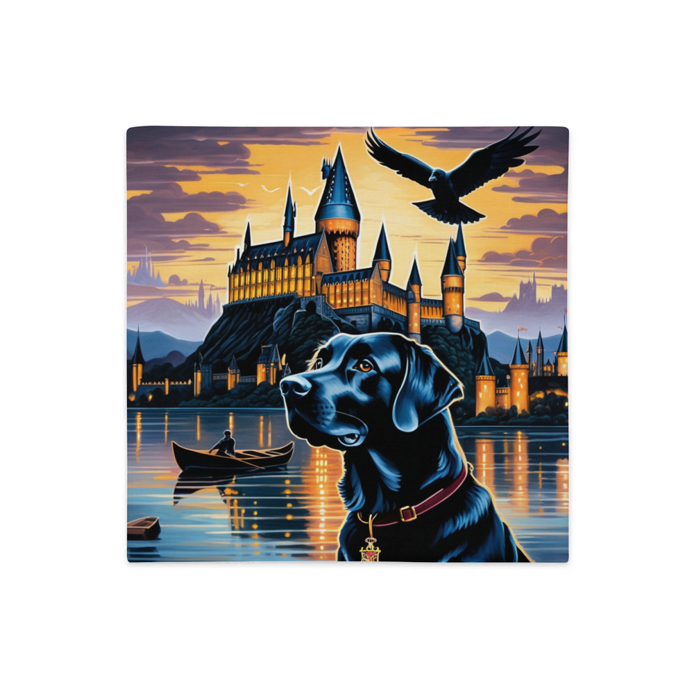 PugMug Custom Black Labrador Retriever Premium Pillow Case