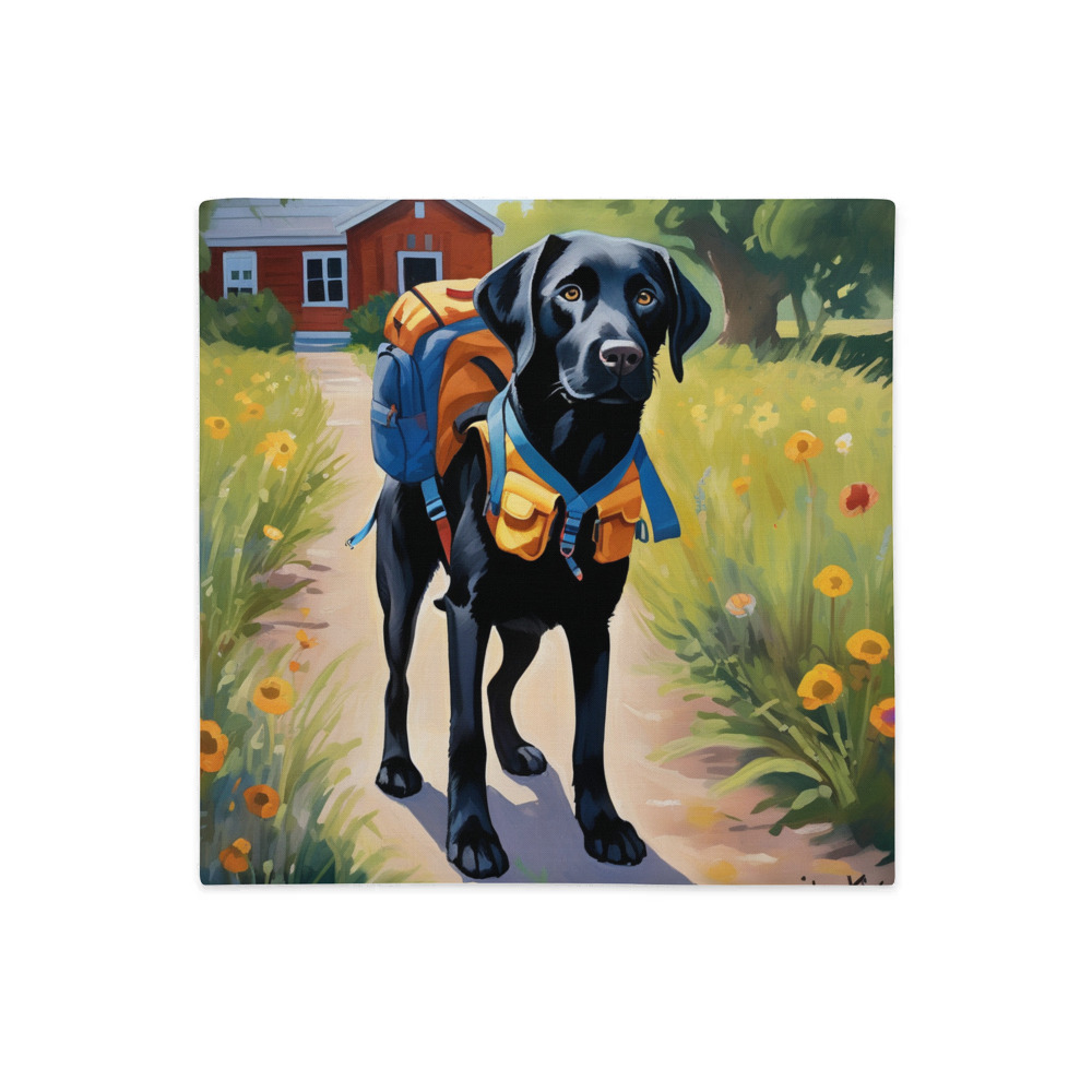 PugMug Custom Black Labrador Retriever Premium Pillow Case