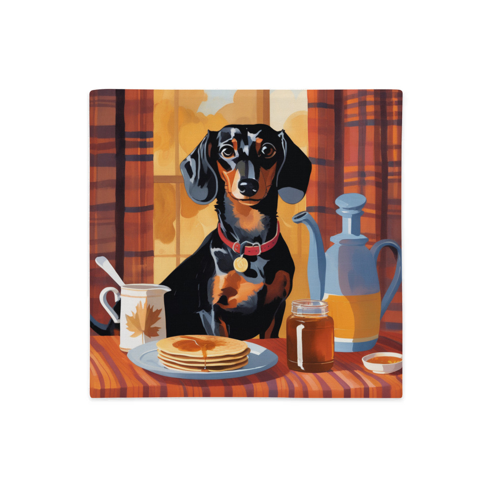 PugMug Custom Black Dachshund Premium Pillow Case