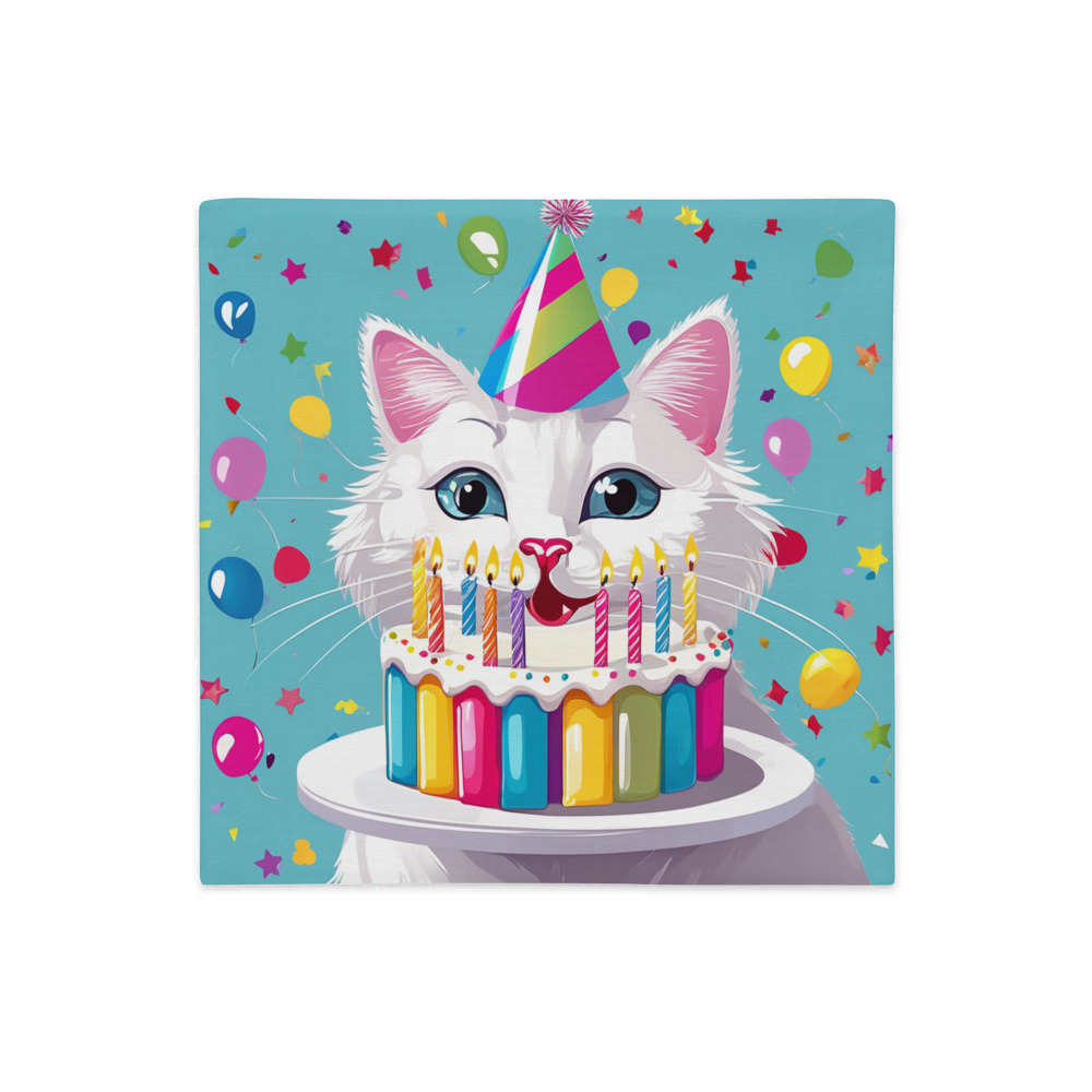 PugMug Custom White Companion Cat Premium Pillow Case