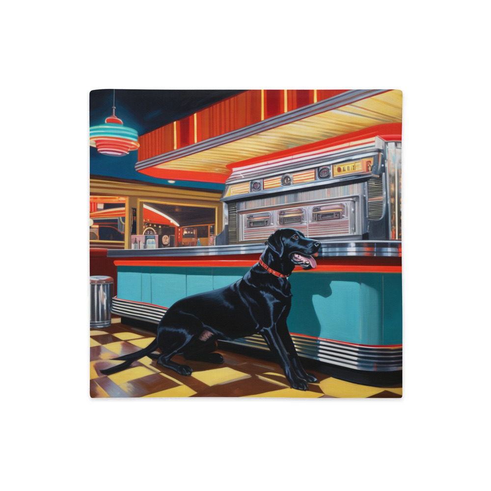 PugMug Custom Black Labrador Retriever Premium Pillow Case