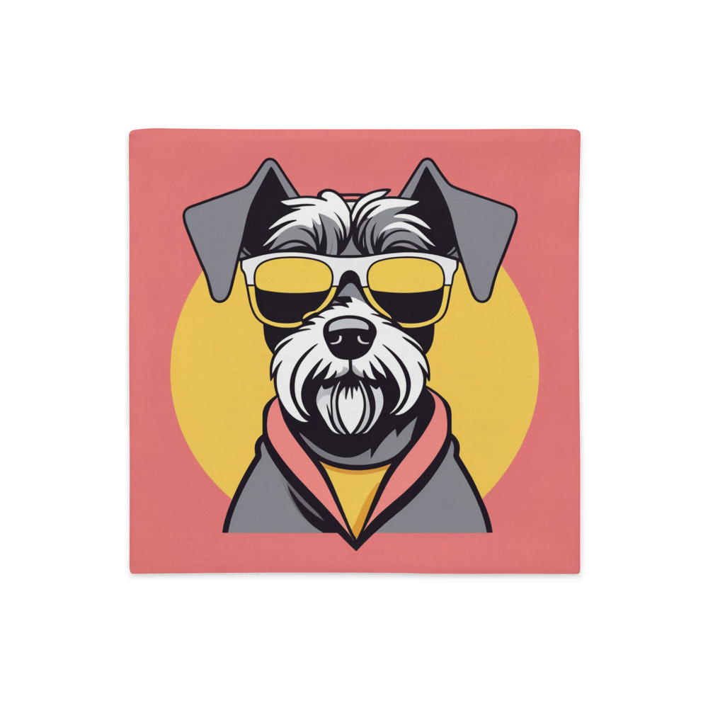 PugMug Custom Miniature Schnauzer Premium Pillow Case