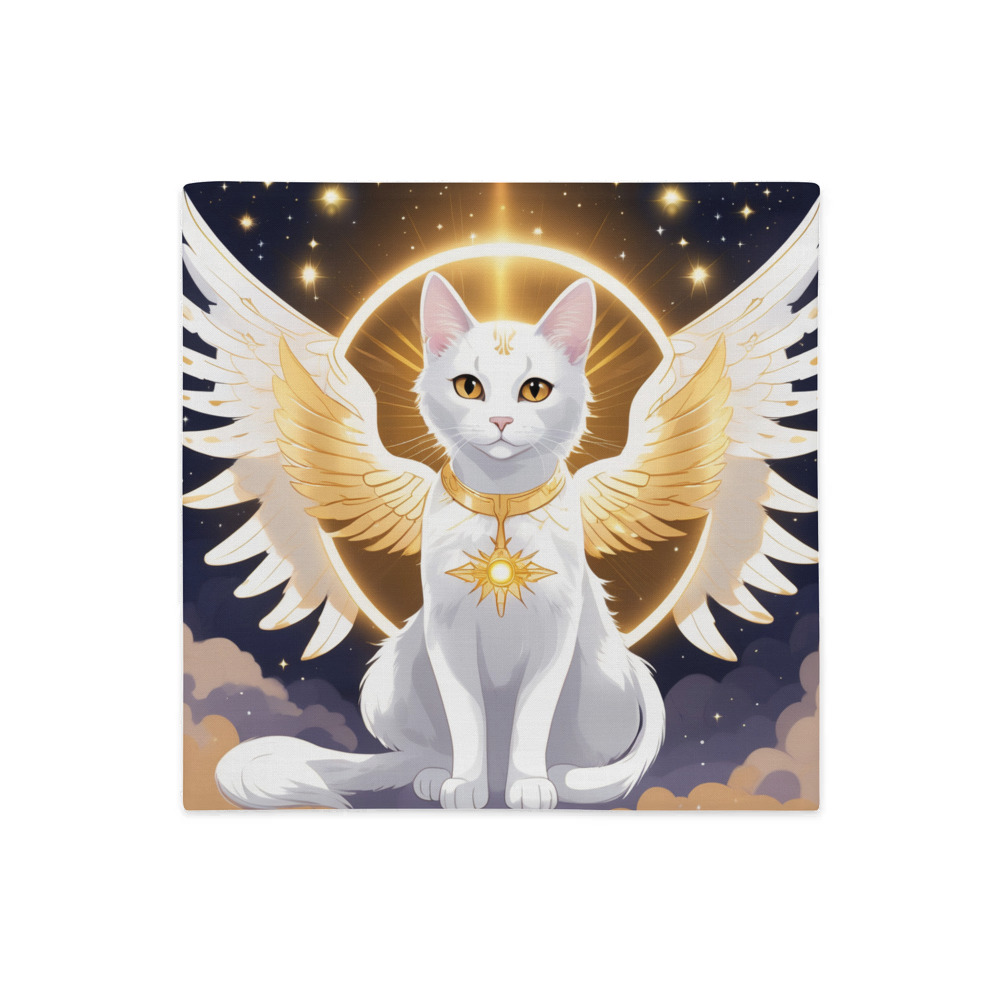 PugMug Custom White Companion Cat Premium Pillow Case