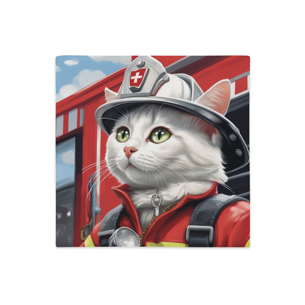 PugMug Custom White Companion Cat Premium Pillow Case