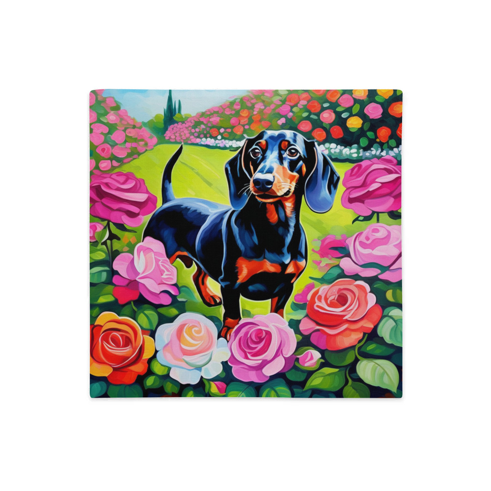 PugMug Custom Black Dachshund Premium Pillow Case