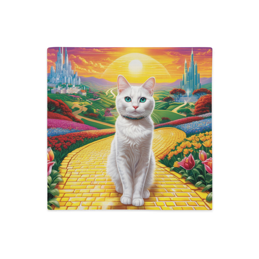 PugMug Custom White Companion Cat Premium Pillow Case