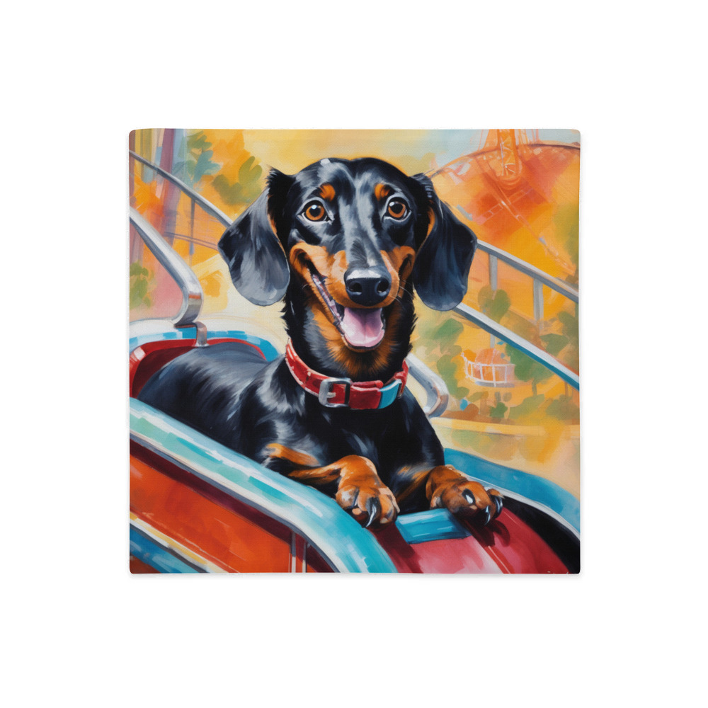 PugMug Custom Black Dachshund Premium Pillow Case