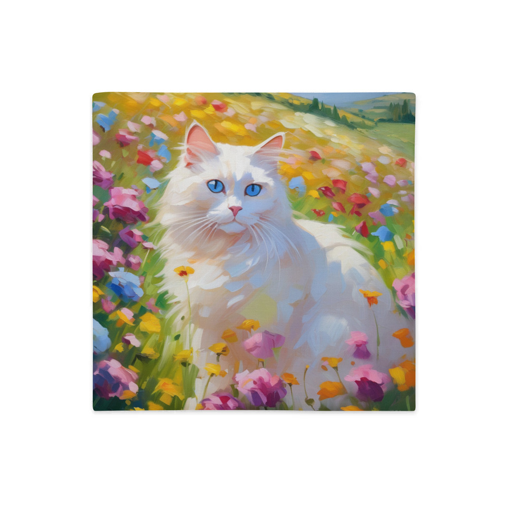PugMug Custom White Ragdoll Cat Premium Pillow Case