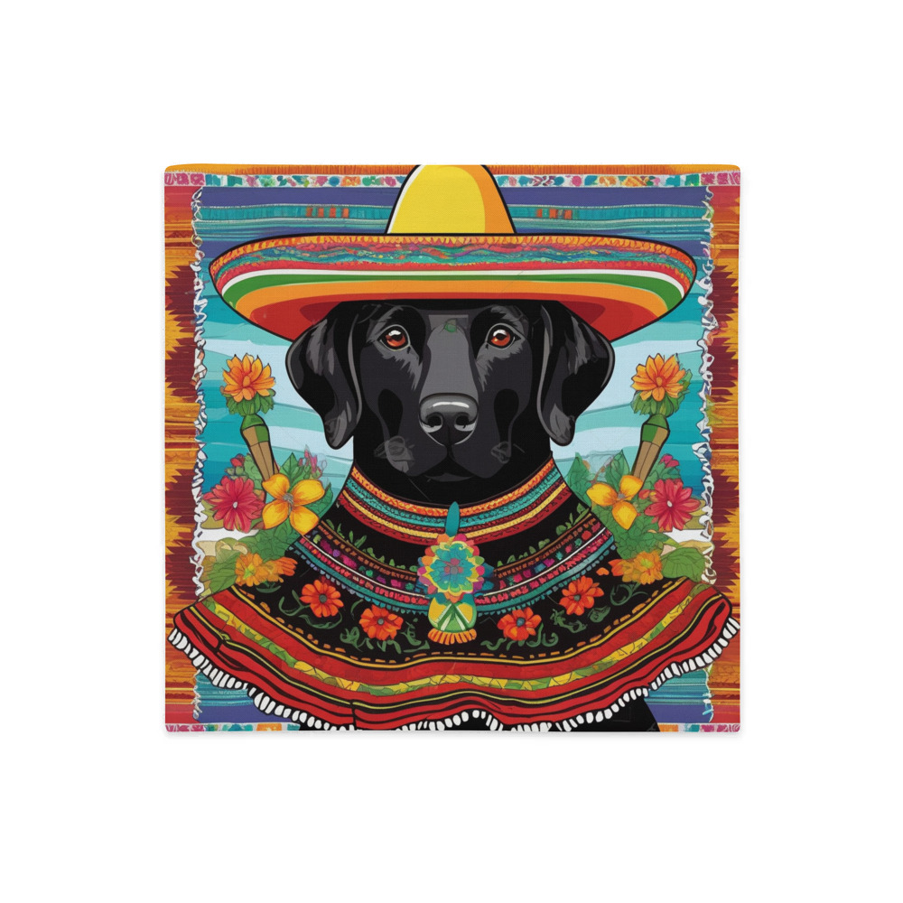 PugMug Custom Black Labrador Retriever Premium Pillow Case