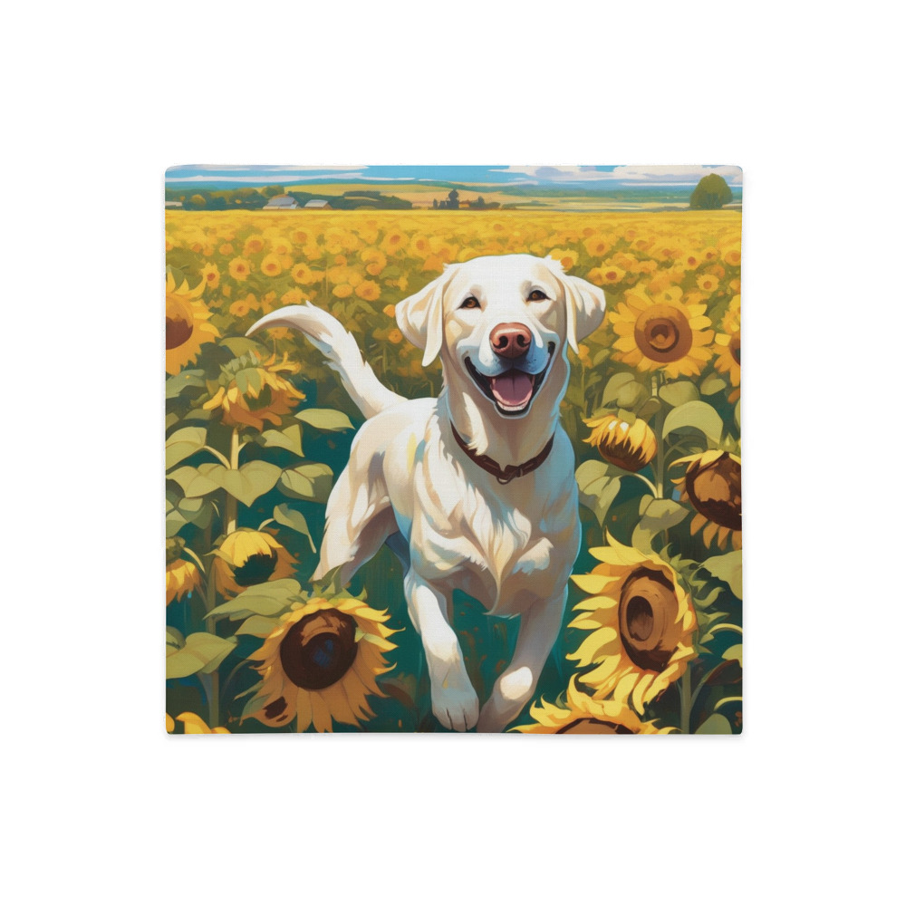 PugMug Custom White Labrador Retriever Premium Pillow Case