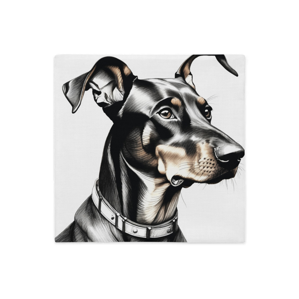 PugMug Custom Doberman Pinscher Premium Pillow Case