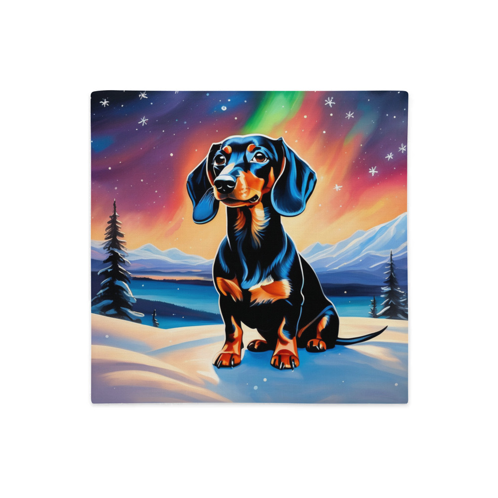 PugMug Custom Black Dachshund Premium Pillow Case