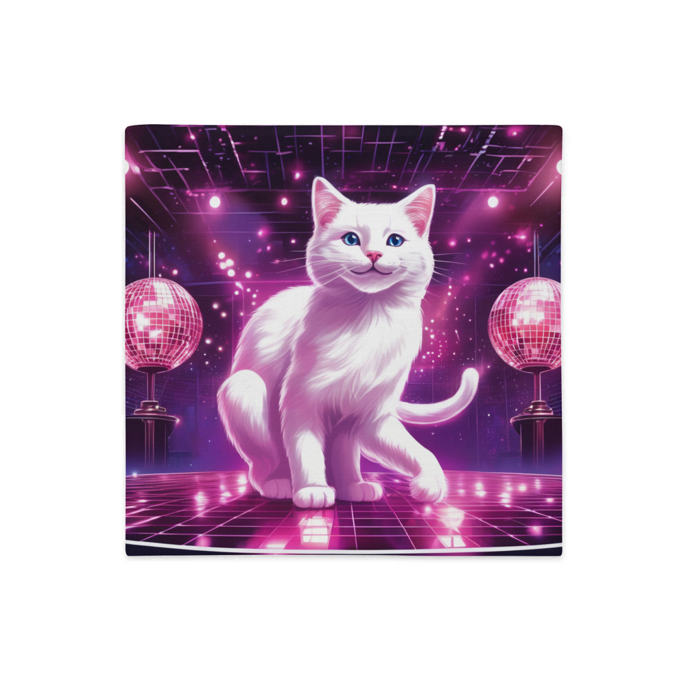 PugMug Custom White Companion Cat Premium Pillow Case