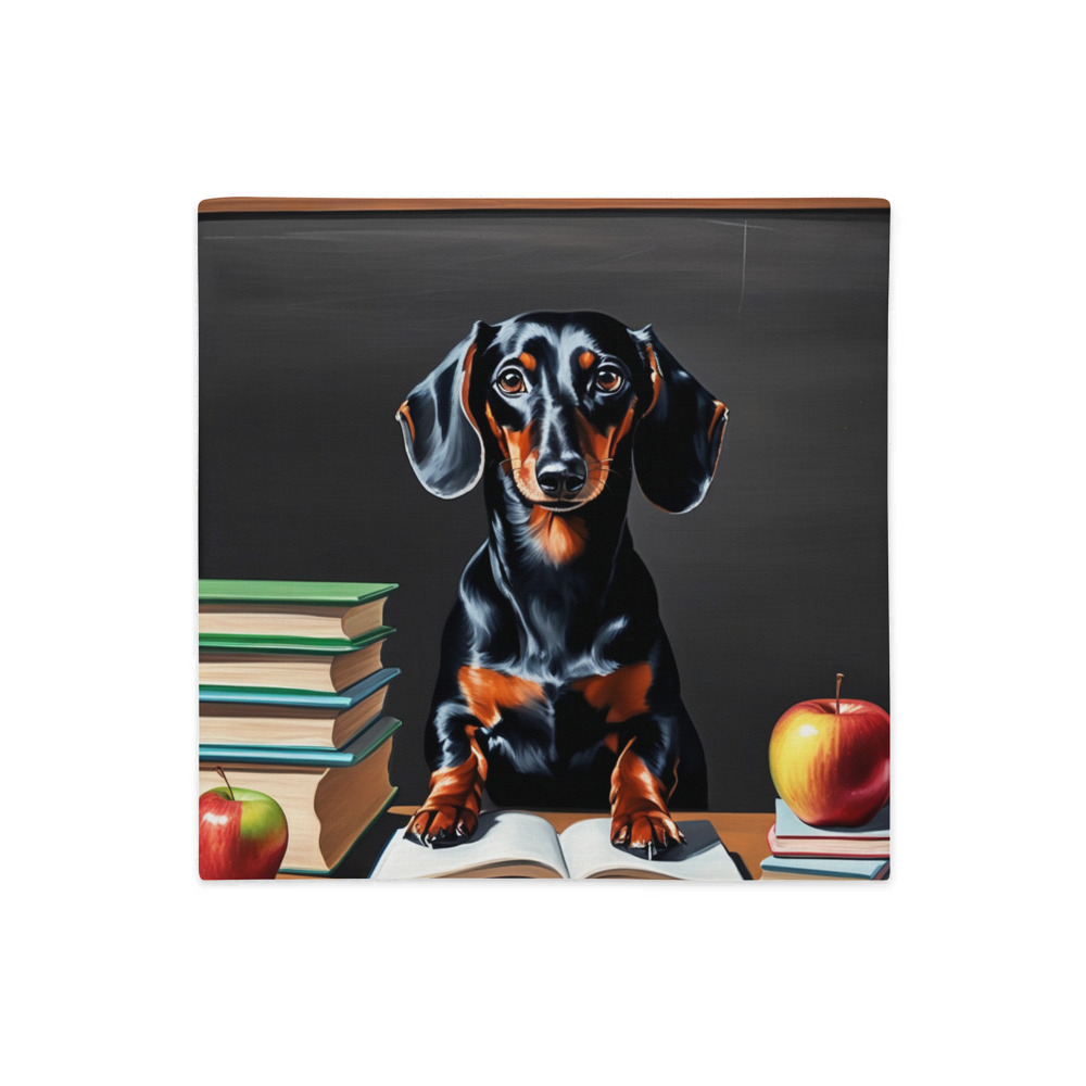 PugMug Custom Black Dachshund Premium Pillow Case