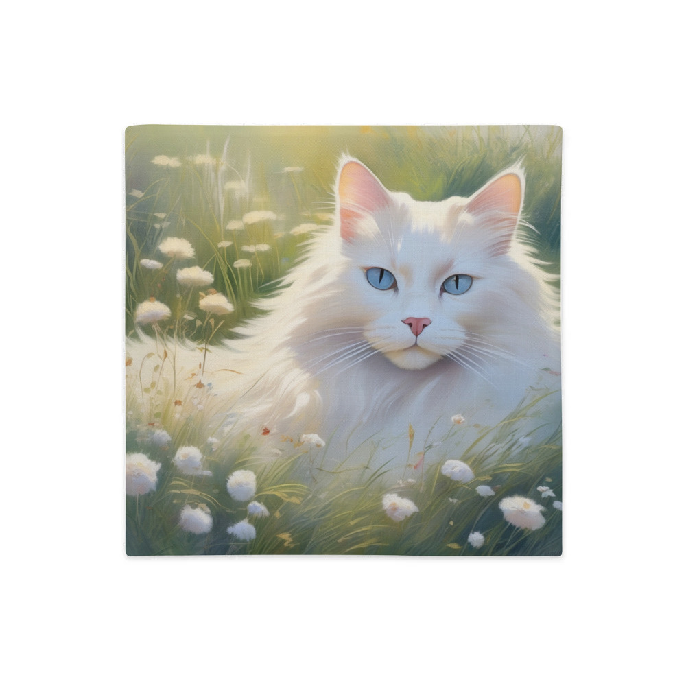 PugMug Custom White Ragdoll Cat Premium Pillow Case