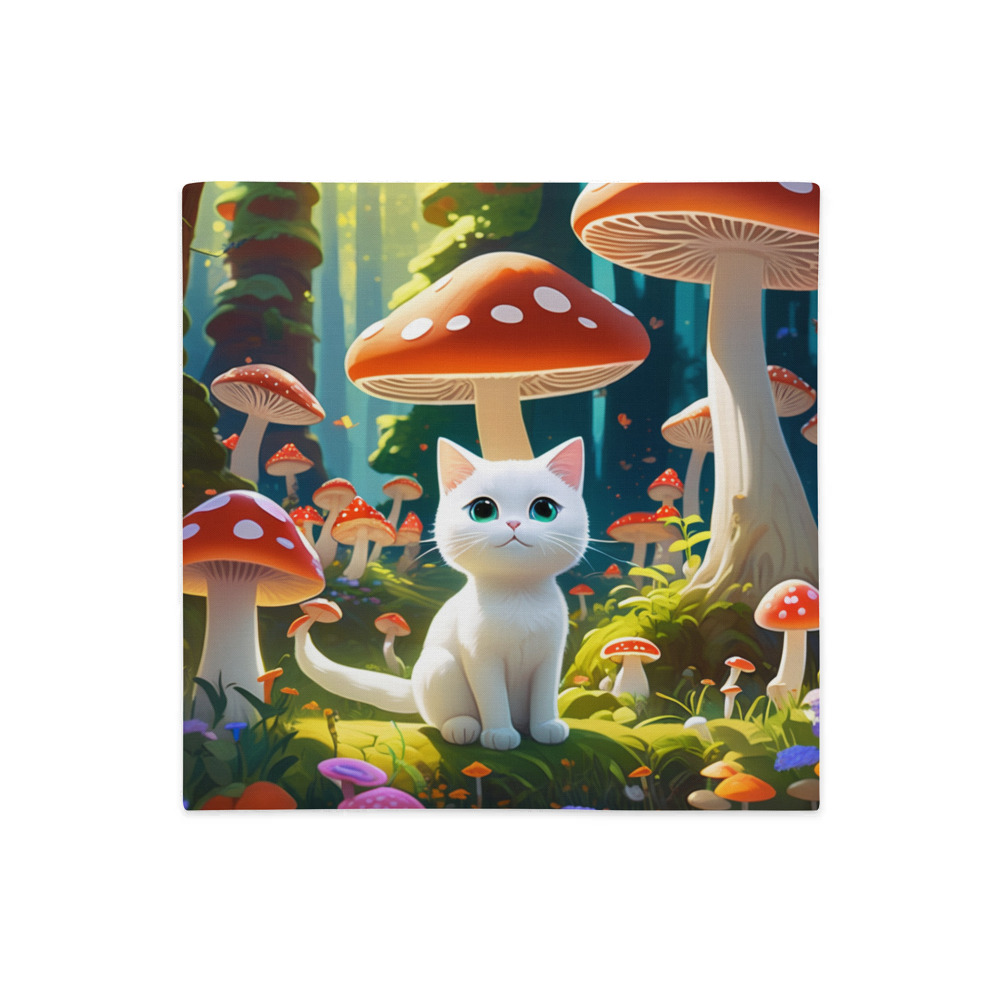 PugMug Custom White Companion Cat Premium Pillow Case