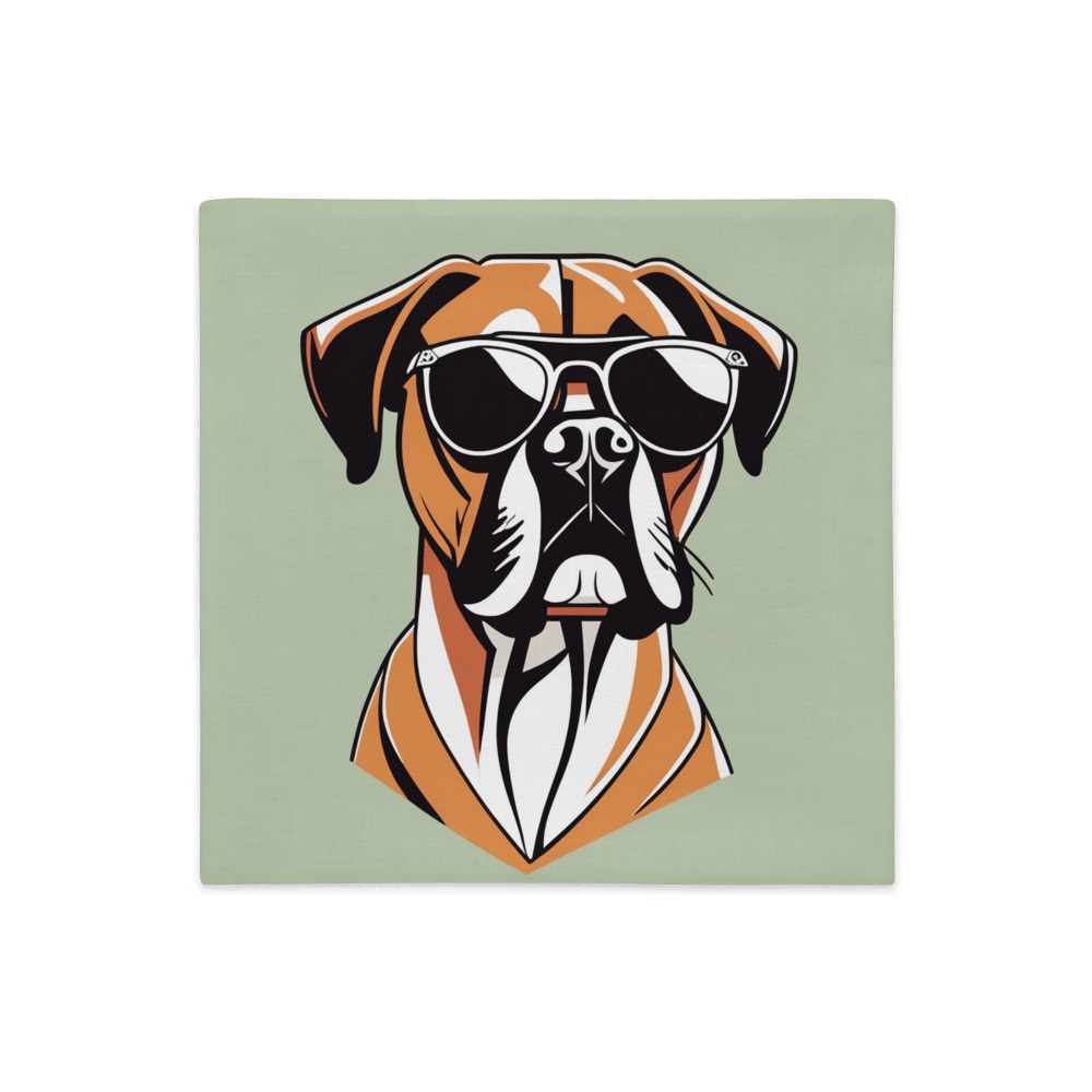 PugMug Custom Boxer Dog Premium Pillow Case
