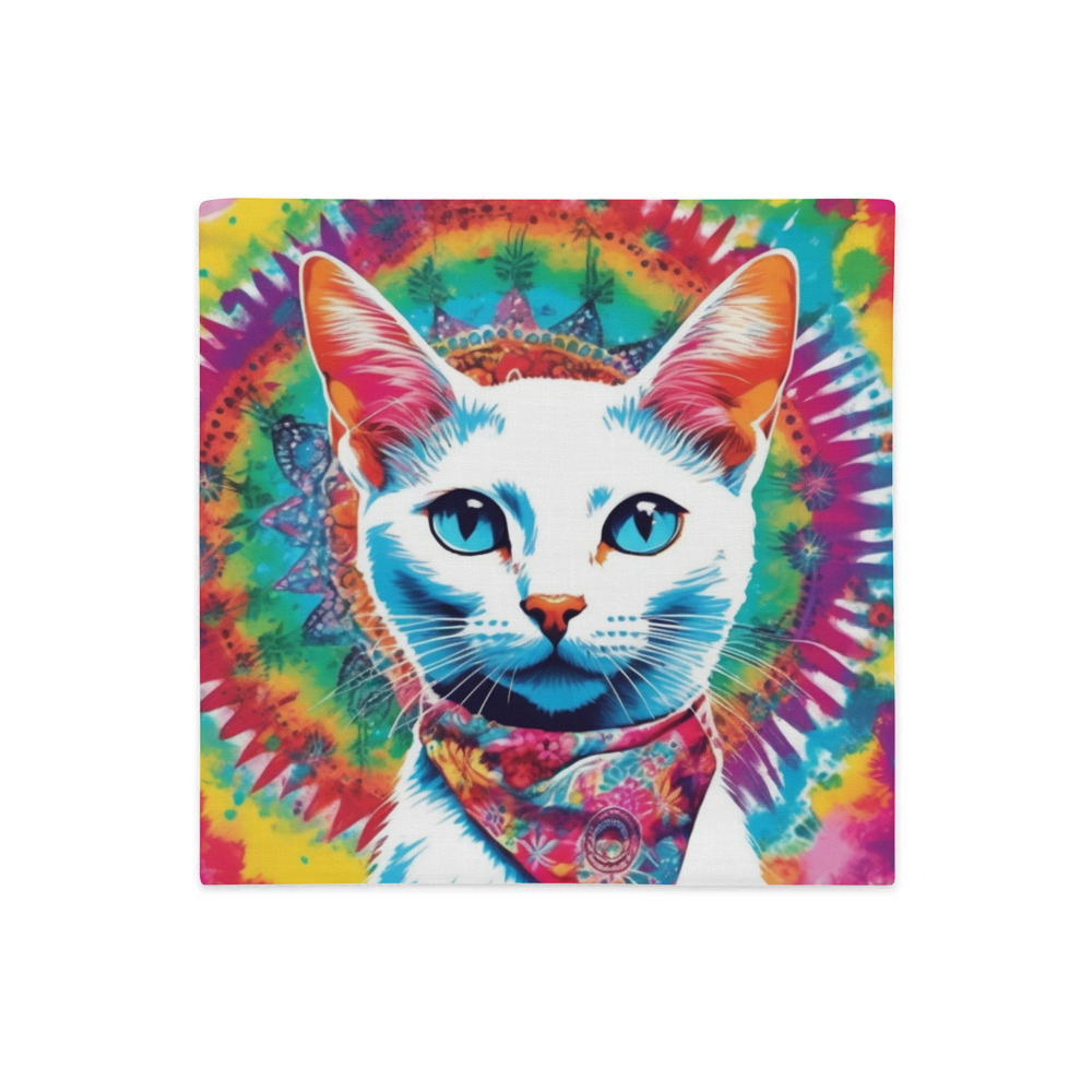 PugMug Custom White Abyssinian Cat Premium Pillow Case