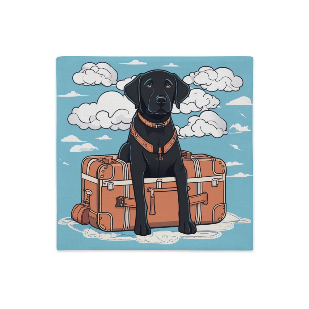 PugMug Custom Black Labrador Retriever Premium Pillow Case