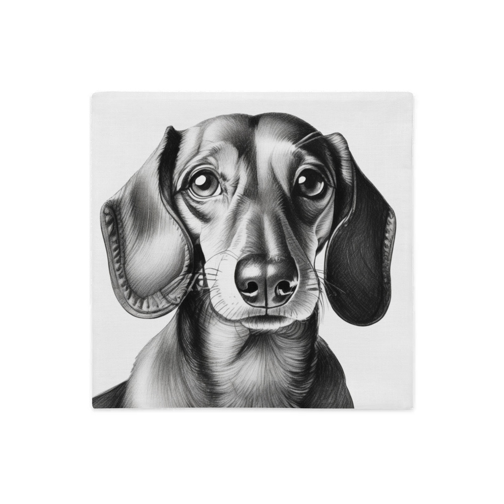 PugMug Custom Tan Dachshund Premium Pillow Case