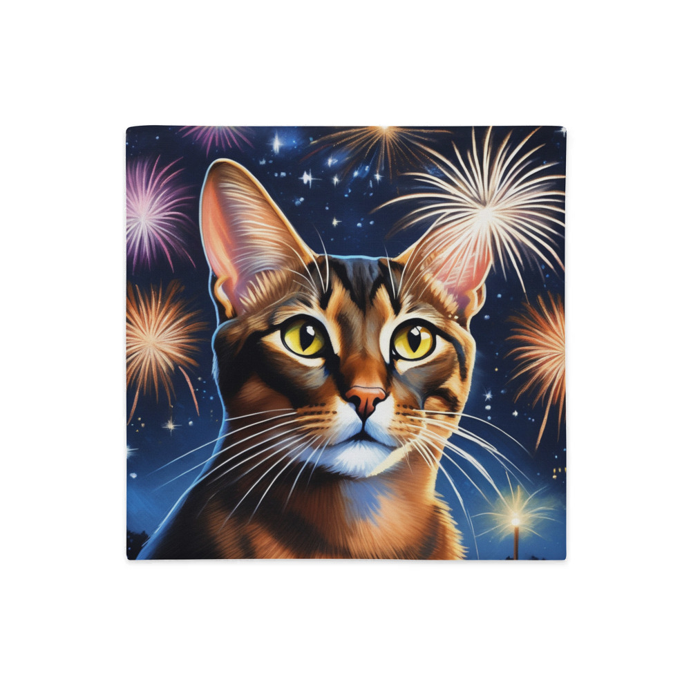 PugMug Custom Tabby Abyssinian Cat Premium Pillow Case