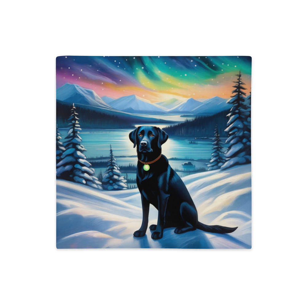 PugMug Custom Black Labrador Retriever Premium Pillow Case