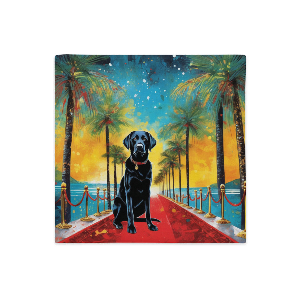 PugMug Custom Black Labrador Retriever Premium Pillow Case