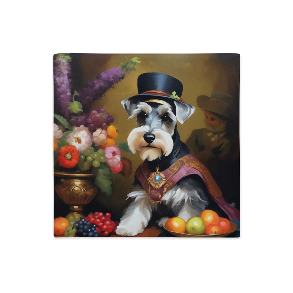 PugMug Custom Miniature Schnauzer Premium Pillow Case