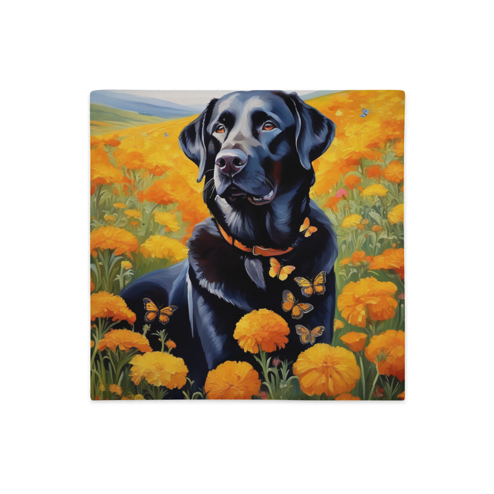PugMug Custom Black Labrador Retriever Premium Pillow Case